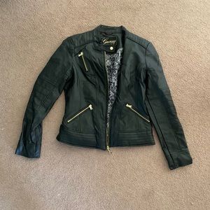 Medium Black Leather Guess Jacket